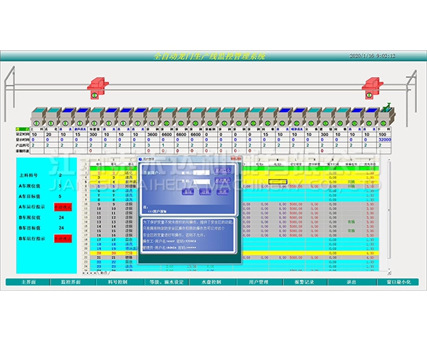 绍兴全自动龙门生产线监控管理系统